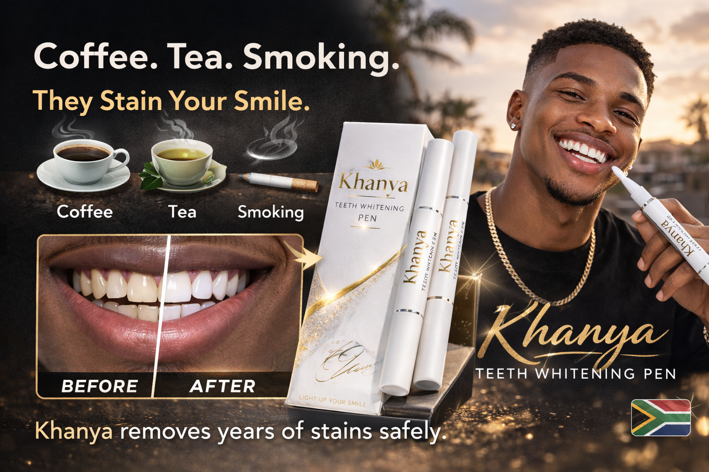 Khanya Teeth Whitening Pen — Professional Results Without Dentist Costs